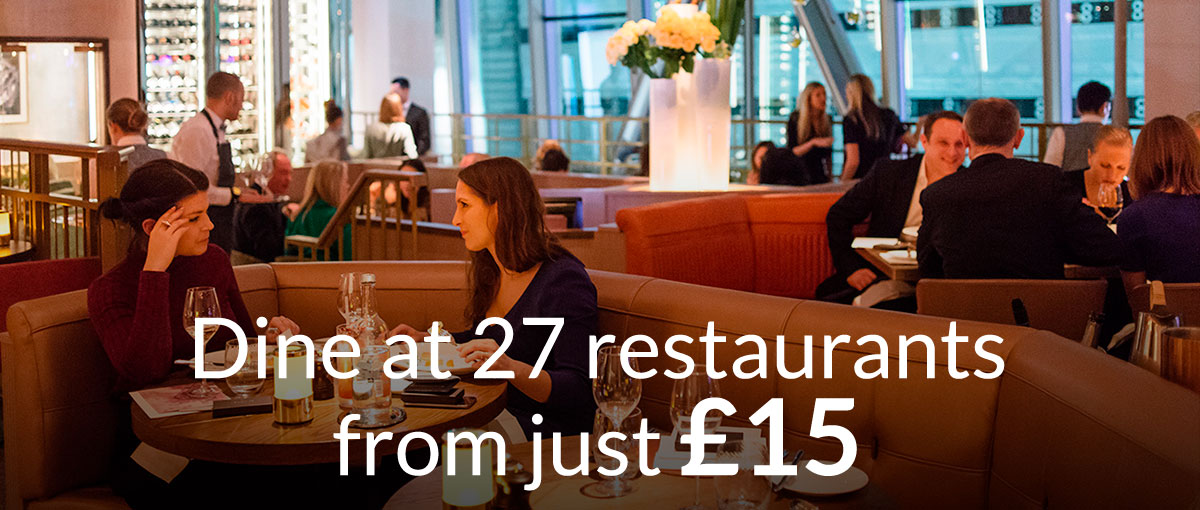 Dine at 27 restaurants from just £15