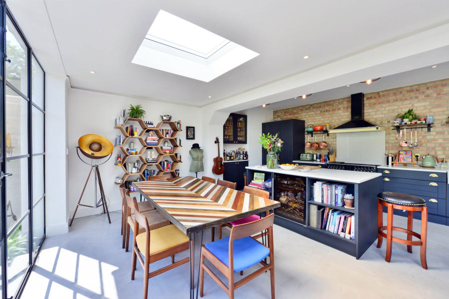 An open-plan kitchen
