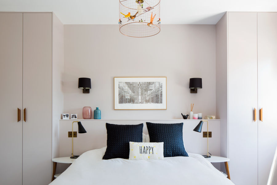 Clever storage is built in bedroom